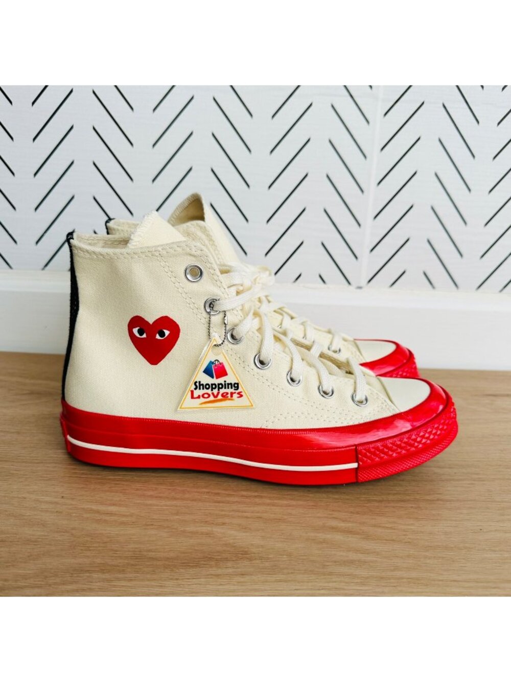 ❤️Converse Chuck 70 Hi Comme des Garcons PLAY 8.5 Men Shoes Pristine Red A01794C